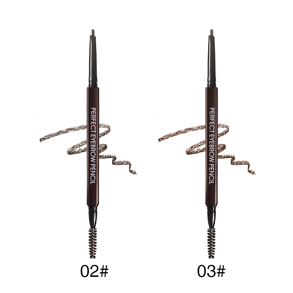 Picture of Menow E456 Eyebrow Pencil 2 in 1 Auto Waterproof Eye Makeup Brow Shades Brush Long Lasting Eyebrow Pencil- 0.08g