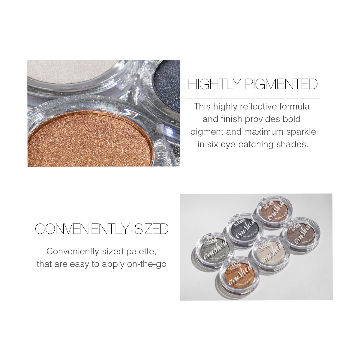 Picture of Menow E425 Cosmetic Eyes Makeup Single Metallic Eyeshadow Palette Eye Shadow eyeshadow palette