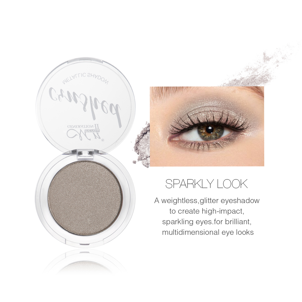 Picture of Menow E425 Cosmetic Eyes Makeup Single Metallic Eyeshadow Palette Eye Shadow eyeshadow palette