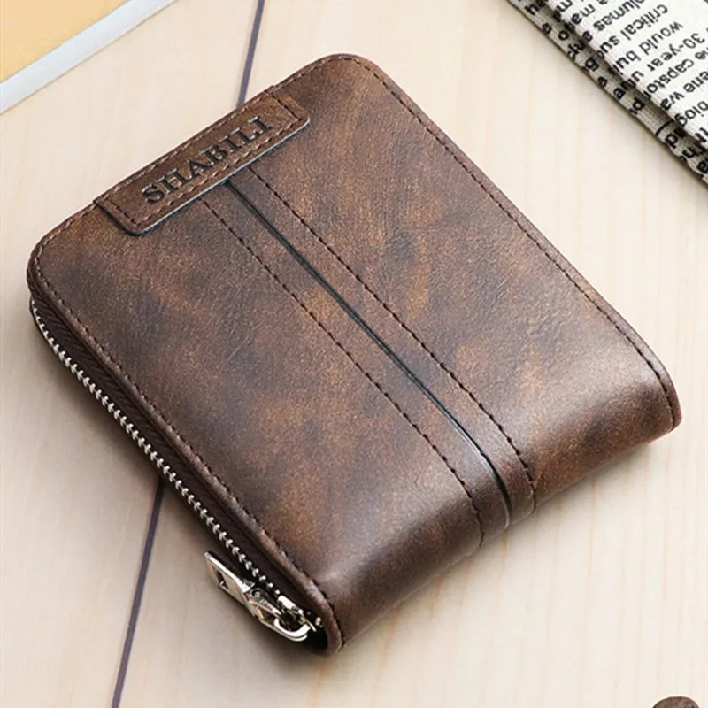 Picture of SHABILI PU Leather Fashionable Short Wallet Classic Explosive Large-capacity Zipper Multi-card Business Short Wallet