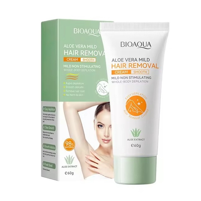 Picture of BIOAQUA Aloe Vera Mild Non Stimulating Hair Removal Cream- 60g