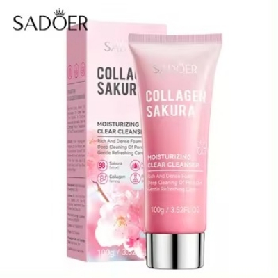 Picture of SADOER Collagen Sakura Moisturizing Clear Face Cleanser- 100g
