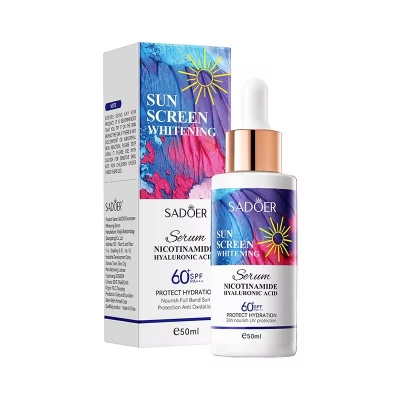 Picture of SADOER Sun Protection Whiten Sunscreen Serum SPF 60+ Lasting Anti Oxidation Nicotinamide Sunblock Serum- 50ml