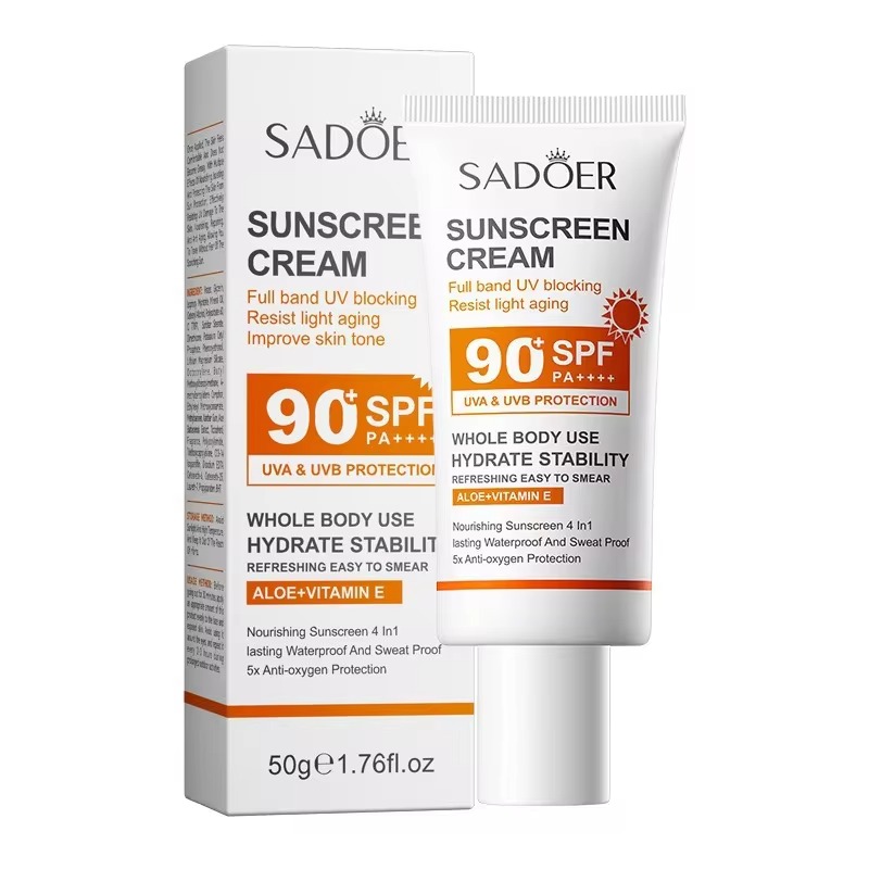 Picture of SADOER Full band UV Blocking 90 SPF PA+++ Sunscreen Cream- 50g