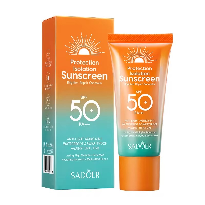 Picture of SADOER Protection Isolation SPF 50 PA+++ Brighten Repair Sunscreen Cream- 50g