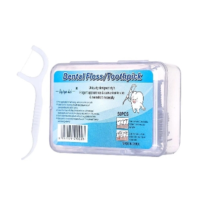 Picture of Dental Floss Pick Toothpick Interdental Cleaner Tooth Pick Flosser- 30 pcs