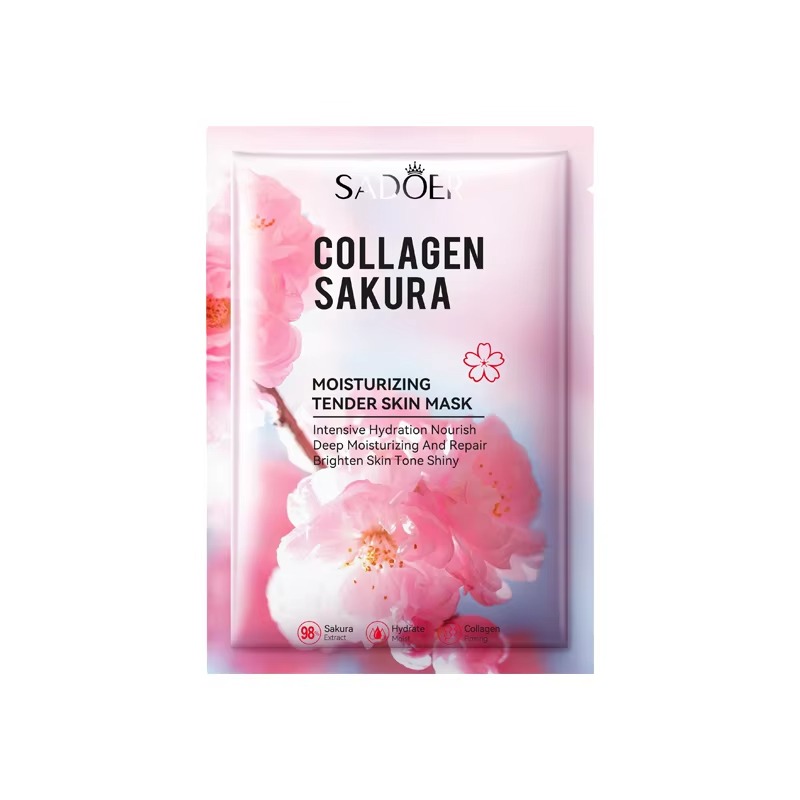 Picture of SADOER Collagen Sakura Moisturizing Tender Skin Face Sheet Mask- 25g