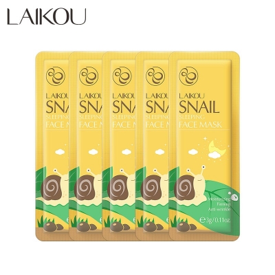 Picture of LAIKOU 5 Pcs/Set Snail Anti-Wrinkle & Firming Sleeping Mask- 3g/Each