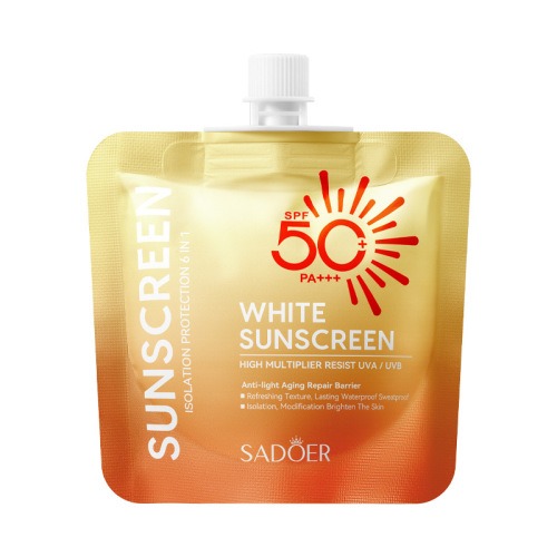 Picture of SADOER SPF 50+ PA+++ White Isolation Protection 6 in 1 White Sunscreen- 30g