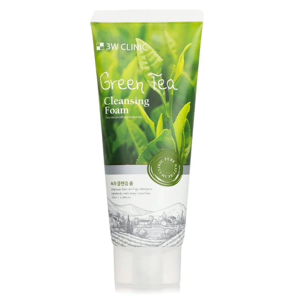 Picture of 3W Clinic Green Tea Moisturizing & Smooth Skin Cleansing Foam- Face Wash (100ml)