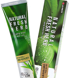 Picture of International Korean Product LG BAMBOO SALT NATURAL FRESH HERB TOOTHPASTE 160 gm