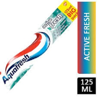 Picture of International UK Product Aquafresh Active Fresh Toothpaste With Menthol Big pack (125ml)