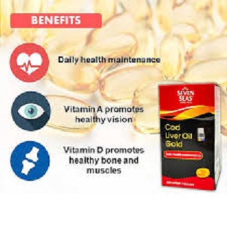 Picture of SEVEN SEAS COD LIVER OIL GOLD 500 CAPSULES PACK OF 1 (500 Capsules)