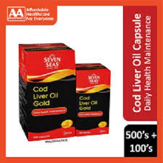 Picture of SEVEN SEAS COD LIVER OIL GOLD 500 CAPSULES PACK OF 1 (500 Capsules)