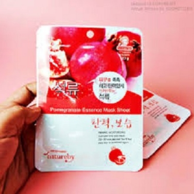 Picture of International Korean Product Skin care Natureby Pomegranate Essences mask sheet 10 piece used for male/female - 230 gm
