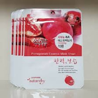 Picture of International Korean Product Skin care Natureby Pomegranate Essences mask sheet 10 piece used for male/female - 230 gm