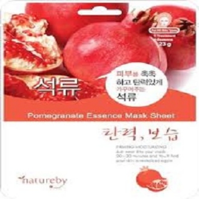 Picture of International Korean Product Skin care Natureby Pomegranate Essences mask sheet 10 piece used for male/female - 230 gm