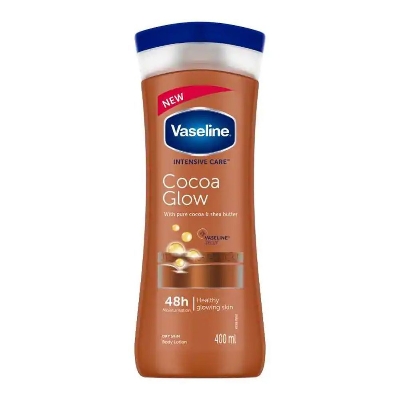 Picture of International South African Product Skin care Vaselin Intensiv Care Cocoa glow body lotion used for male/female - 400 ml