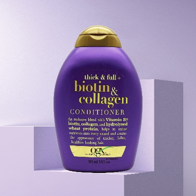 Picture of International European product Hair care Ogx thick & Full +Biotin & Collagen Conditioner used for male/ female - 385 ml