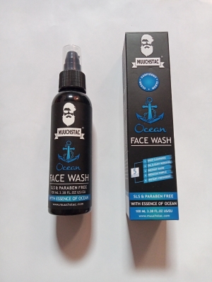 Picture of Muuchstac Ocean Face Wash for Men | Fight Acne & Pimples, Brighten Skin, Clears Dirt, Oil Control, Refreshing Feel - Multi-Action Formula | 100 ml