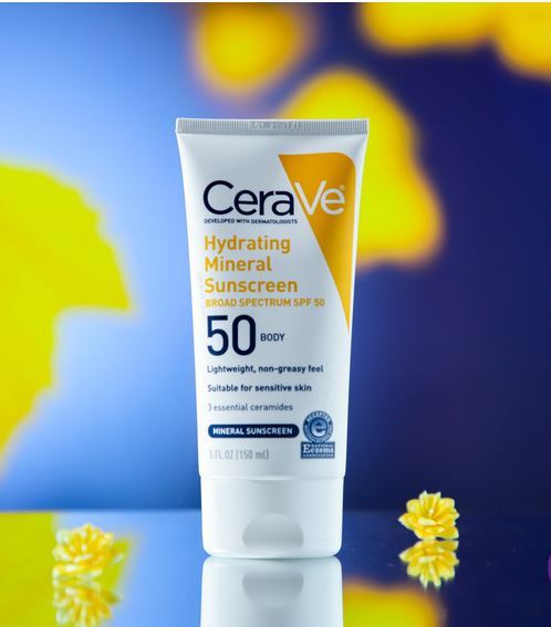 Picture of International USA Product Cerave Hydrating Mineral Sunscreen SPF 50 Face for Sensitive Skin 75ml