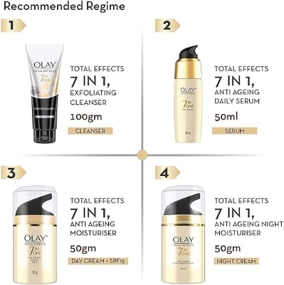 Picture of Olay Face Moisturizer Total Effects 7in1:Day Moisturiser 50 ml + Night Moisturiser 50 ml