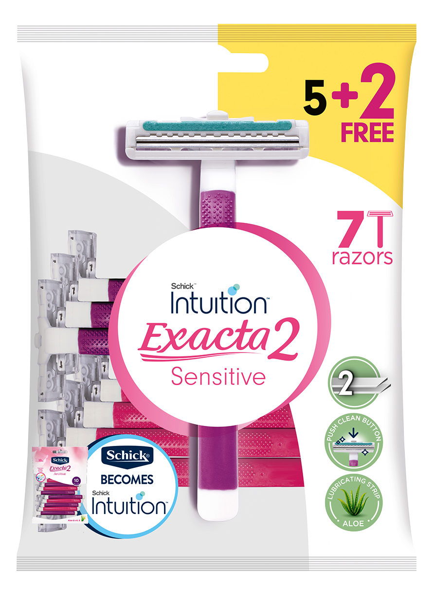 Picture of SCHICK Exacta 2 Sensitive disposable razor For women with Aloe &Vitamin E (7 Pcs)