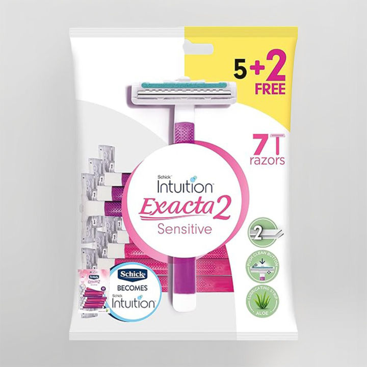 Picture of SCHICK Exacta 2 Sensitive disposable razor For women with Aloe &Vitamin E (7 Pcs)