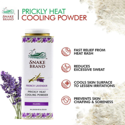 Picture of Snake Brand French Lavender Prickly Heat Powder (Thailand) 50gm