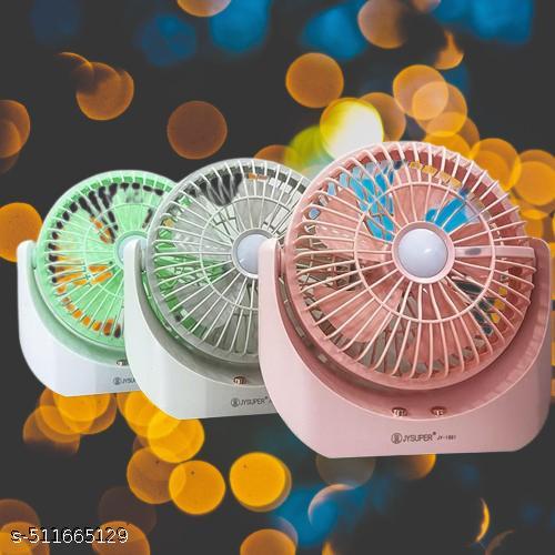 Picture of JY Super lithium rechargeable mini table fan with LED light JY-1880