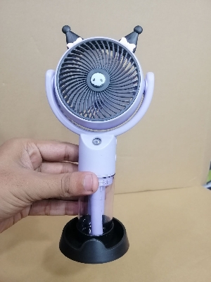 Picture of Handheld and Travel-friendly USB Rechargeable Mini Fan with popular cartoon shape