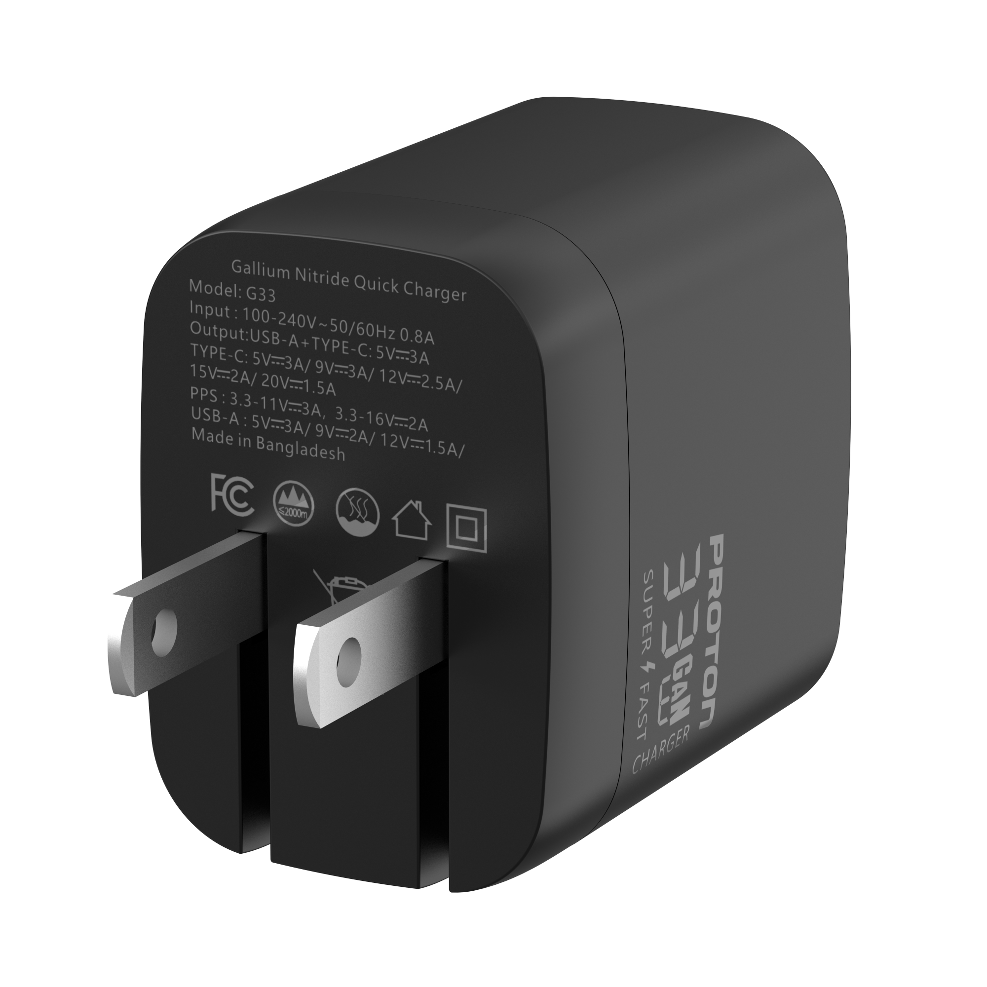 Picture of Proton Mobile Charger RE- 33W GAN Charger Dual Port G33