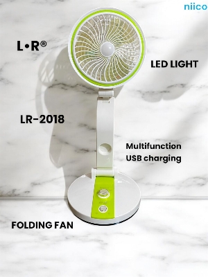 Picture of Rechargeable Air Circulation Durable Folding Fan Model: DEFENDER REP=02 -3000 Ampere Battery (10 Year Life Time)