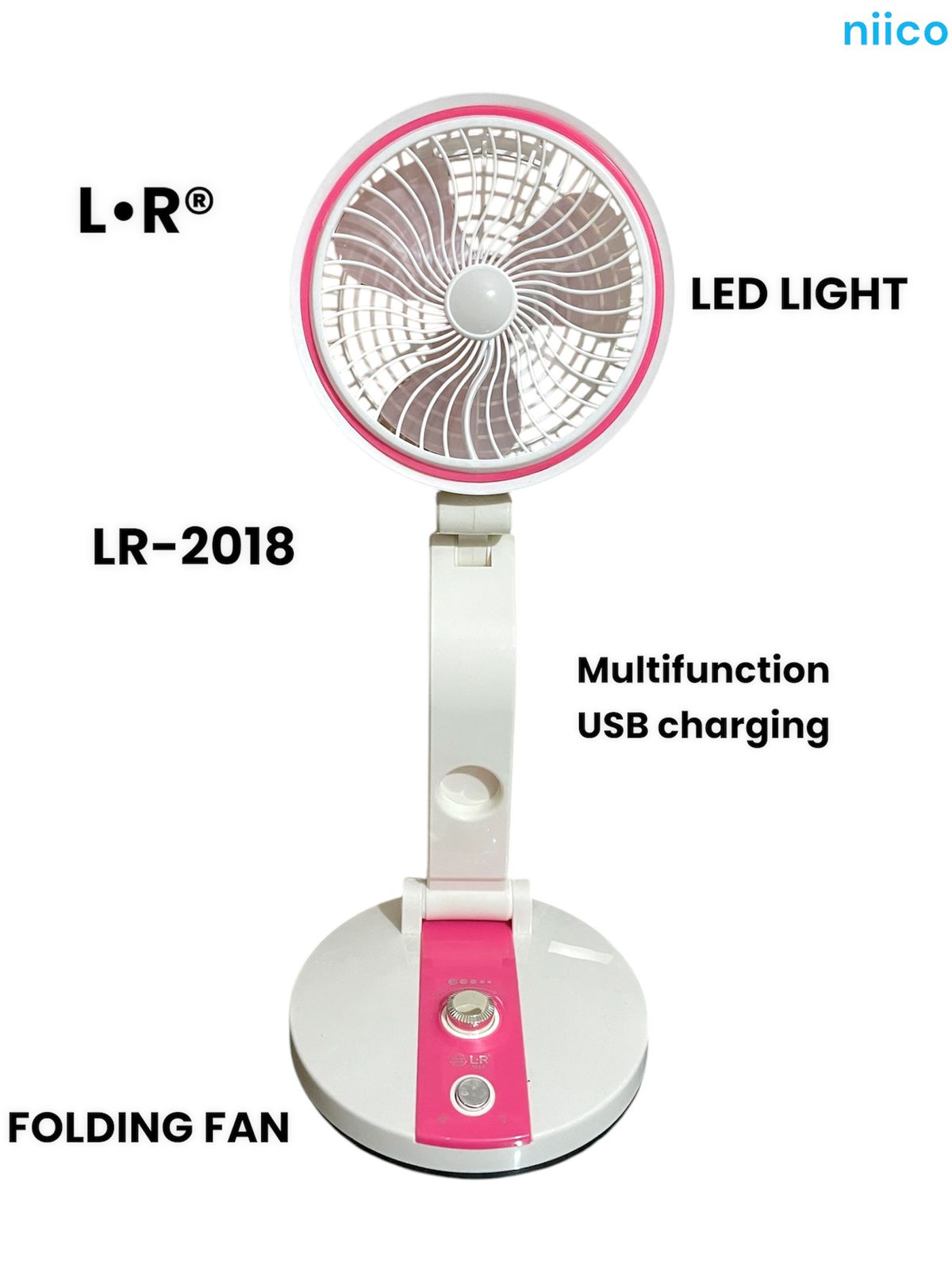 Picture of Rechargeable Air Circulation Durable Folding Fan Model: DEFENDER REP=02 -3000 Ampere Battery (10 Year Life Time)