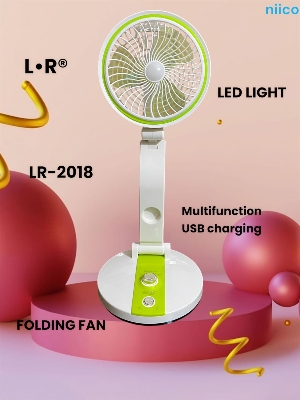 Picture of Rechargeable Air Circulation Durable Folding Fan Model: DEFENDER REP=02 -3000 Ampere Battery (10 Year Life Time)