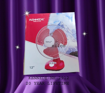 Picture of Table Fan Rechargeable Heavy Duty Fan Defender / kennede 12 inch Model- 2912 ( 10 Years Life Time )