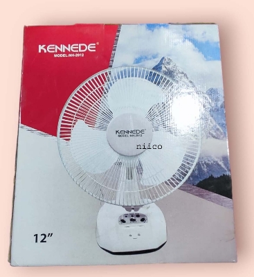 Picture of Table Fan Rechargeable Heavy Duty Fan Defender / kennede 12 inch Model- 2912 ( 10 Years Life Time )