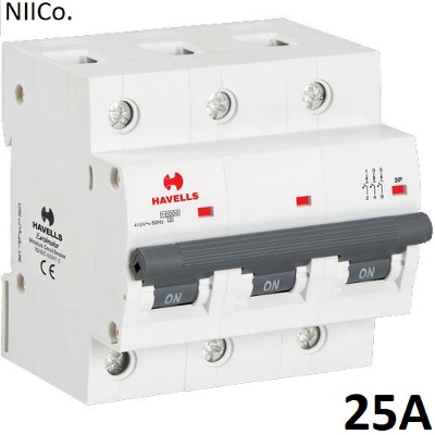 Picture of Circuit Breaker Havells MCB-Triple Pole 25A 10KA