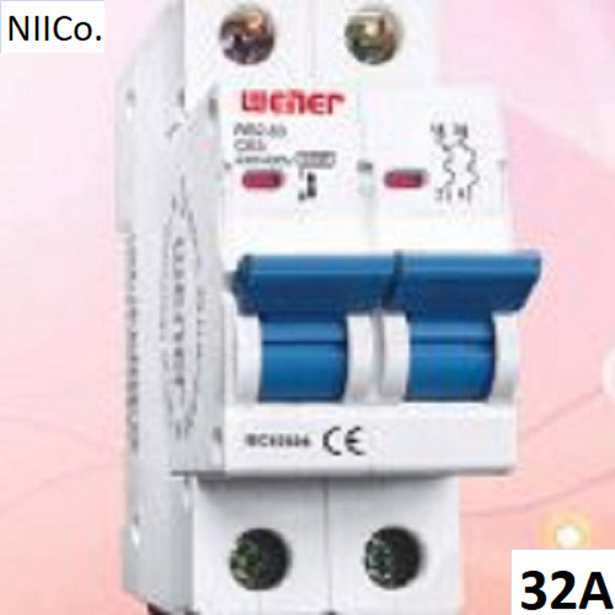 Picture of Circuit Breaker Wener MCB-Double Pole 32A