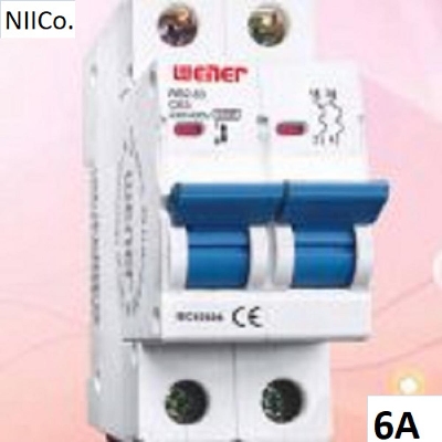 Picture of Circuit Breaker Wener MCB-Double Pole 06A