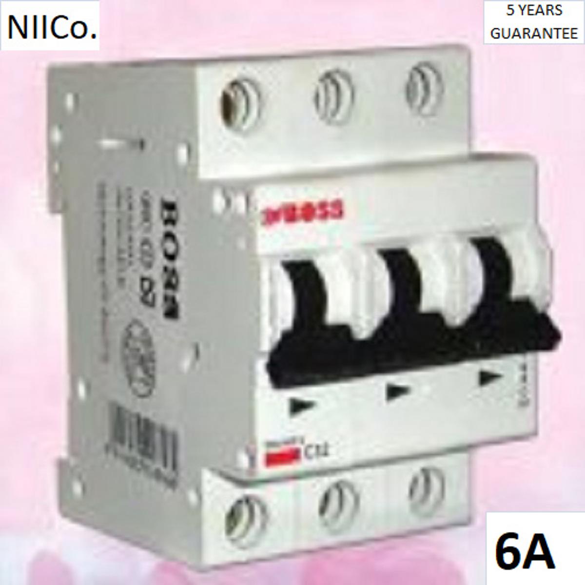 Picture of Circuit Breaker  Wener B MCB-Triple Pole 06A