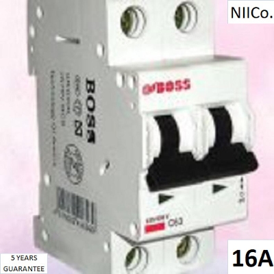 Picture of Circuit Breaker Wener B MCB-Double Pole 16A