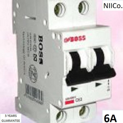 Picture of Circuit Breaker Wener B MCB-Double Pole 06A