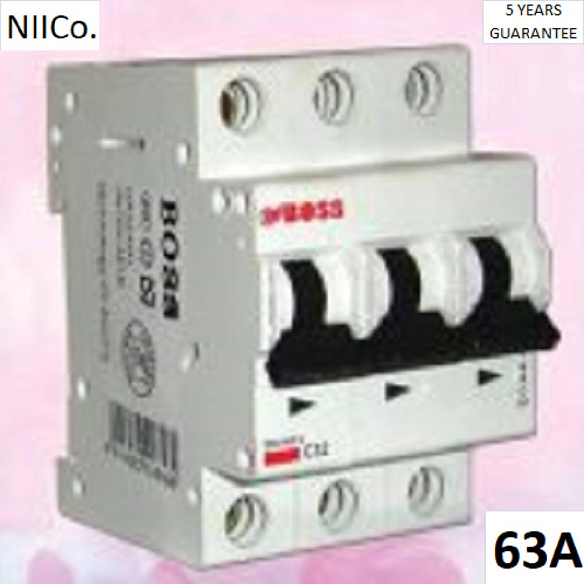 Picture of Circuit Breaker  Wener B MCB-Triple Pole 63A