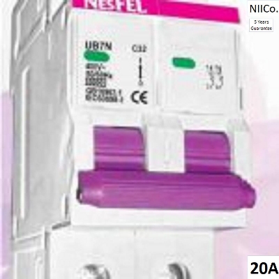 Picture of Circuit Breaker NESFEL MCB-Double Pole 20A