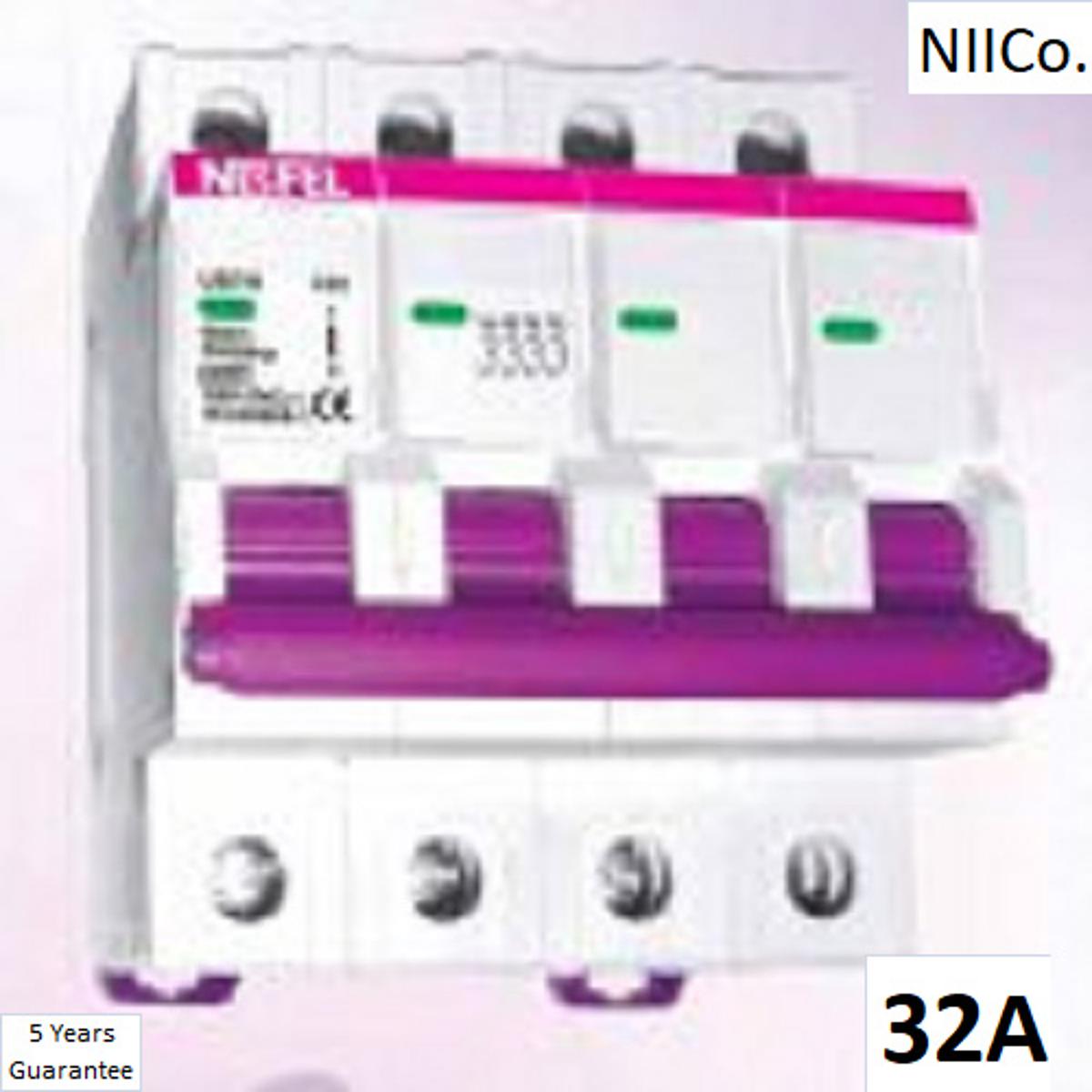 Picture of Circuit Breaker NESFEL MCB-Four Pole 32A