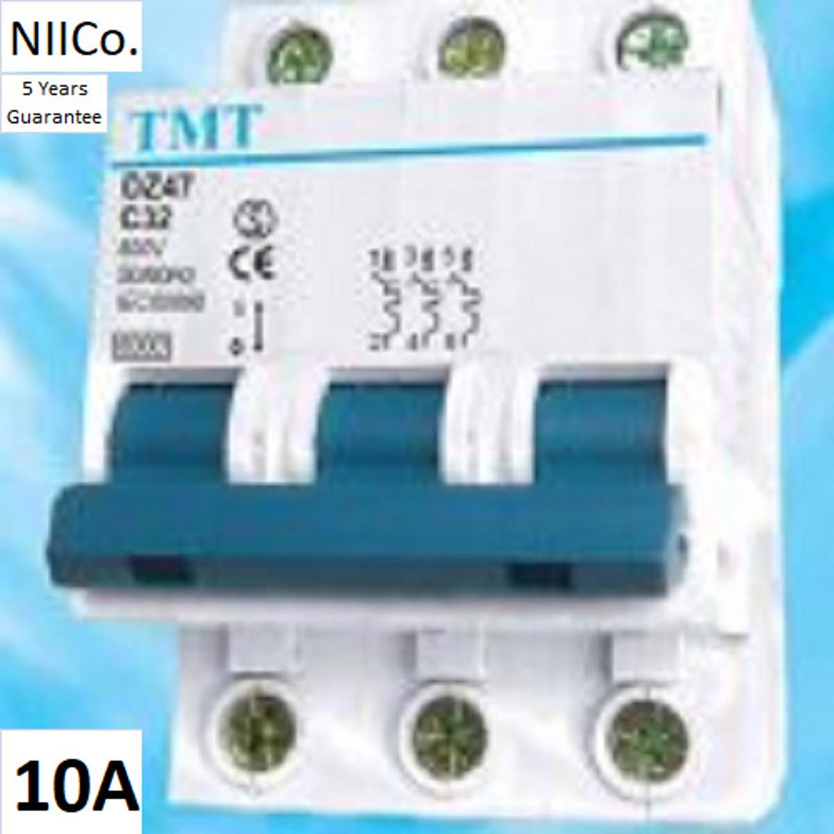 Picture of Circuit Breaker TMT MCB-Triple Pole 10Amp