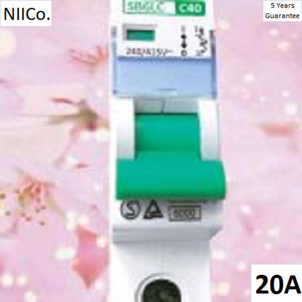 Picture of P-TECH Circuit Breaker  MCB-Single Pole 20Amp(5 years Warranty)