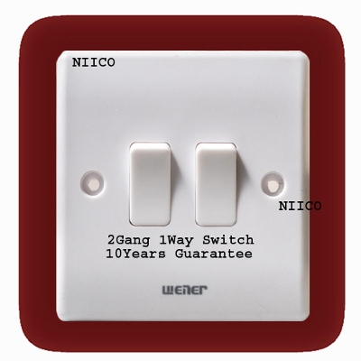 Picture of Winer Switch 2Gang 1Way Switch-10 Years Warranty
