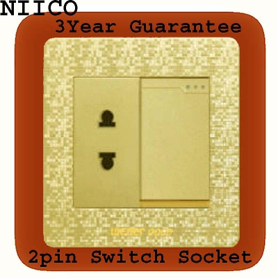 Picture of Exclusive  Winer Gold 2 Pin Switch Socket-(3 Years Repless Warranty)